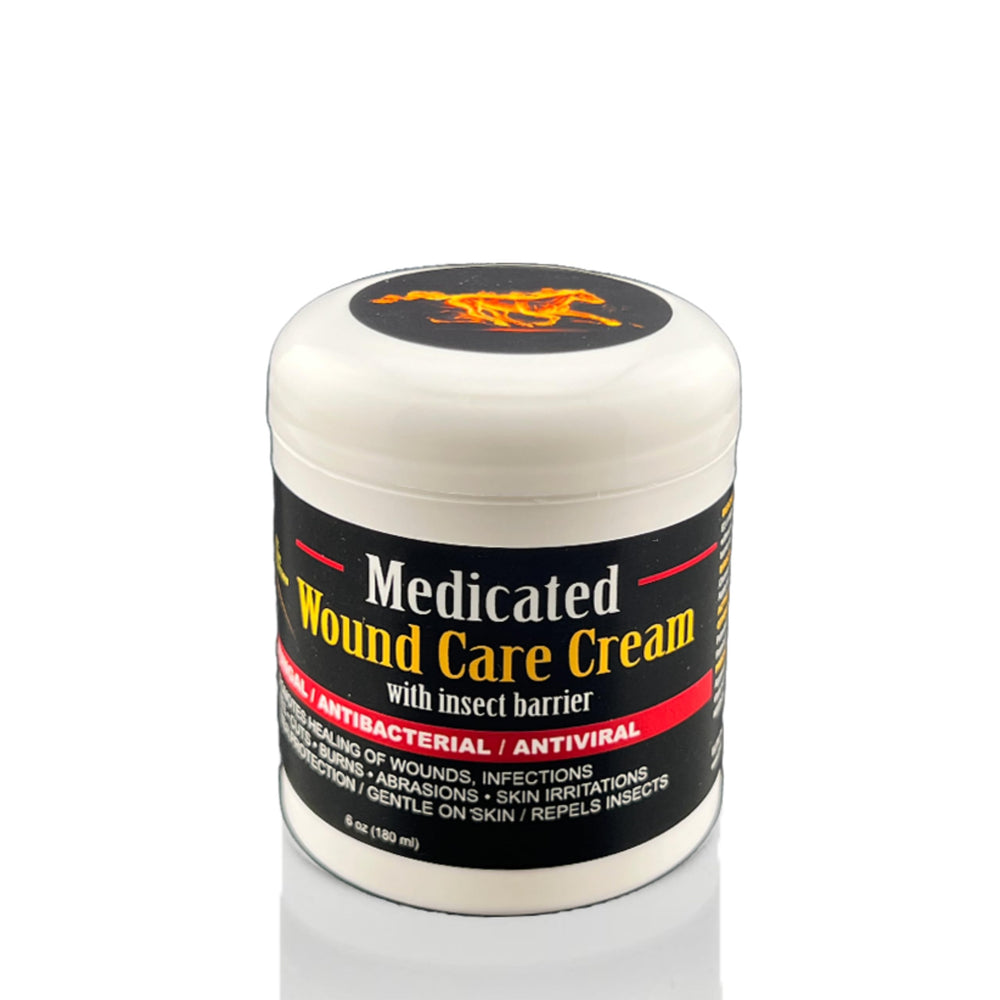 E3 Medicated Wound Cream packaging for pets, highlighting non-greasy formula.