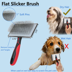 EAFBAO undercoat rake with extra-long pins loosens mats smoothly.