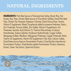 Ingredient close-up on Eagle Pack packaging shows no corn or byproducts.