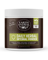 Earth Animal Apothecary daily internal herbal powder bottle supports natural defense against insects.
