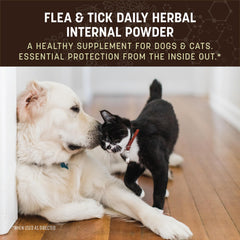 Earth Animal Apothecary daily internal powder dispense shows easy daily dosing for pets.