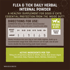 Earth Animal Apothecary dog and cat powder tin keeps routine natural protection within reach.