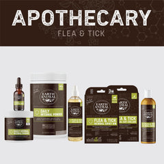 Earth Animal Apothecary herbal ingredients close-up highlights natural botanicals for insect support.