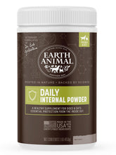 Earth Animal Daily Internal Powder bottle for dogs and cats with easy daily dosing for comfort