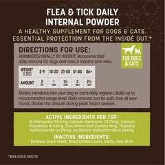 Earth Animal Daily Internal Powder packaging highlighting natural ingredients