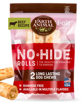 Earth Animal No Hide Chews packaging display for quick shopping decisions