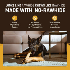 Earth Animal No Hide Chews rolls peanut butter made in the USA with seven ingredients