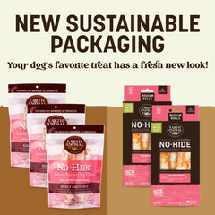 Earth Animal No Hide Chews salmon rolls closeup showing texture and flavor.