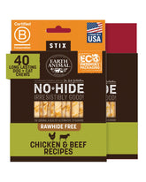 Earth Animal No-Hide Stix bundle with chicken and beef for small dogs.