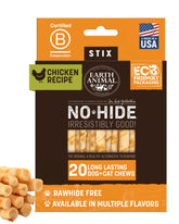 Earth Animal No Hide Stix pack, 20-count, convenient for small dogs and cats.