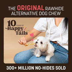 Earth Animal No-Hide Stix Strawberries & Cream serving, texture appealing to small dogs and cats.