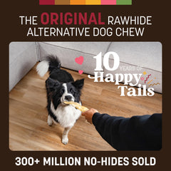 Earth Animal No-Hide Strips ingredients list shows simple, real-food components for dogs.