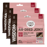 Earth Animal Wisdom Air Dried Jerky venison strip, training treat with real ingredients.