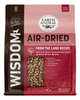 Earth Animal Wisdom air-dried venison protein in a bowl, rich flavor for dogs