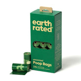 Earth Rated dog poop bags refill rolls ready for quick cleanup on walks.
