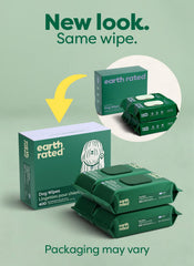 Earth Rated dog wipes body cleaning with textured surface for thorough use.