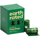 Earth Rated poop bags roll showing tear line for easy one-at-a-time use.