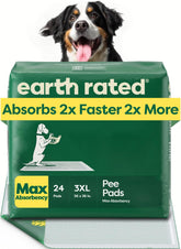 Earth Rated Puppy Pads 3XL 36x36 in use for large dogs, offering full coverage.