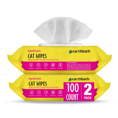 Earthbath fragrance-free cat wipes for paws, gentle cleansing