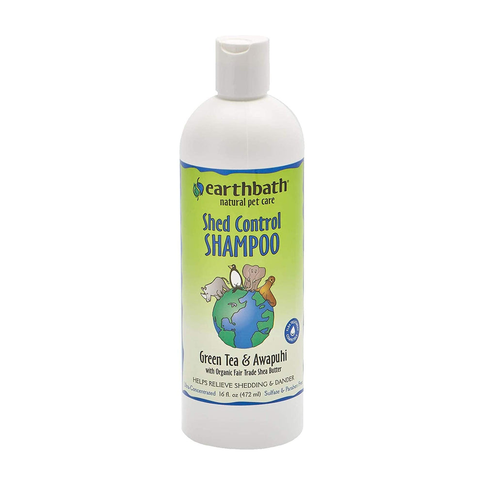Earthbath Green Tea Awapuhi shed-control bottle for gentle cleansing and coat care