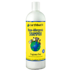Earthbath hypoallergenic dog shampoo bottle pour demonstrates easy dispensing for gentle baths