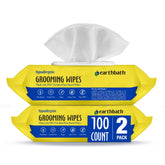 earthbath hypoallergenic wipes in a 2-pack front view for fragrance-free dog grooming