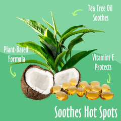 Earthbath tea tree oil aloe vera lather close-up shows natural cleansing and soothing benefits.