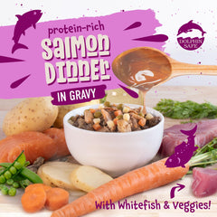 Earthborn Holistic Harbor Harvest wild-caught fish with dolphin-safe label, ethical sourcing.
