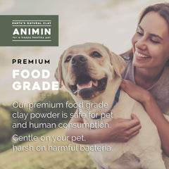 Earth's Living Animin jar label back view communicates purity and safety.