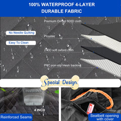 EasyHaWei car seat cover with durable straps stays in place on rough roads.