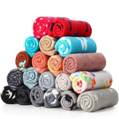 Eccliy puppy blanket with paw pattern offers cozy warmth for small dogs.