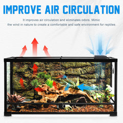 Eckpo reptile ventilation fan enhances airflow for healthier habitats.