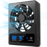 Eckpo reptile ventilation fan with humidity sensor improves terrarium airflow.