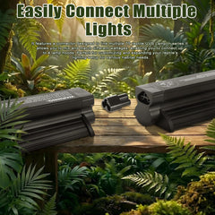 Eckpo 4W tube creates a targeted basking zone for small rainforest reptiles.
