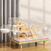 Ecleng 8-in-1 hamster cage front view for clear supervision