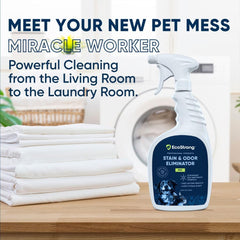 Eco Strong cat litter deodorizer spray neutralizes litter box odors between scoops