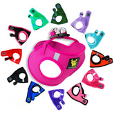 EcoBark Rapid Fastener pink harness side view for quick on/off use