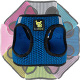 EcoBark Step-In Harness with reflective strap for safer dusk walks.