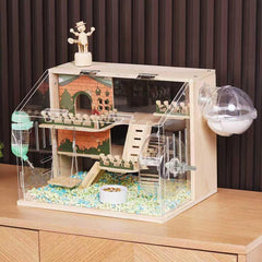 ECOCEN 11-in-1 hamster cage with three-story house for roomy play.
