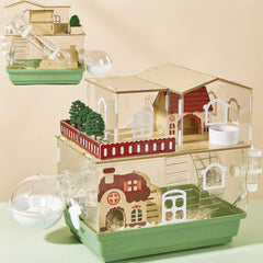 ECOCEN 12 in 1 clear acrylic hamster cage with a transparent view for monitoring your pet.