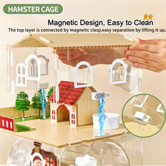 ECOCEN transparent cage walls for unobstructed viewing and durable use.