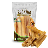 EcoKind Premium Gold Cheese Churro Chews in a resealable pack for freshness