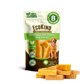 EcoKind Pet Treats Premium Gold yak cheese chews for small dogs, long-lasting entertainment.
