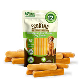 EcoKind Premium Gold Yak Chew sticks provide long-lasting entertainment for large breeds.