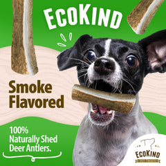 EcoKind elk antler chew cross-section shows natural marrow and flavor.