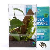 EctoTherm Jumping Spider Enclosure front view highlights seamless access and clear observation.