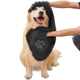 EDENATURE dog towel close-up showing high absorbency for fast drying