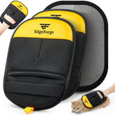 EdgeForge 2-pack pet hair removal glove on sofa lifting fur.
