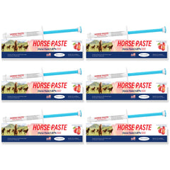 Edoia Apple Flavored Horse Paste pack shot shows convenient six-pack for easy administration.