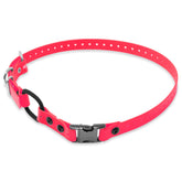 Educator pink 33-inch bungee collar ready for outdoor use and easy on/off.